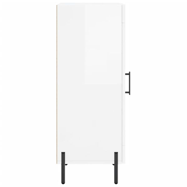 vidaXL Ντουλάπι Γυαλιστερό Λευκό 34,5x34x90 εκ. Επεξεργασμένο Ξύλο