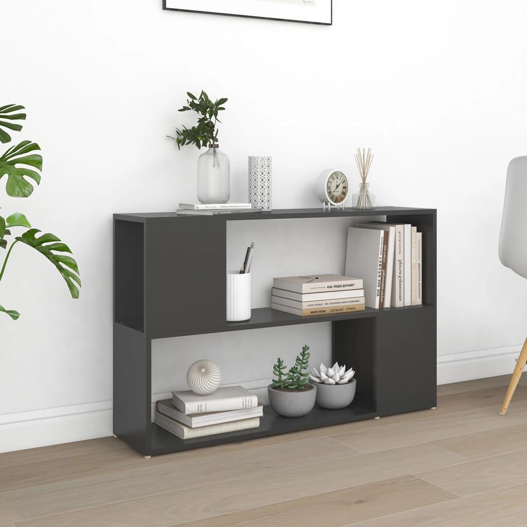 vidaXL Βιβλιοθήκη Γκρι 100 x 24 x 63 εκ. από Μοριοσανίδα