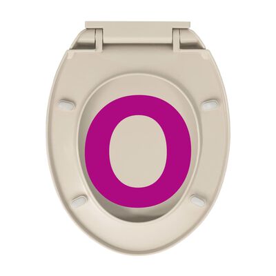 vidaXL Κάλυμμα Λεκάνης με Μηχανισμό Soft Close Οβάλ Βερικοκί