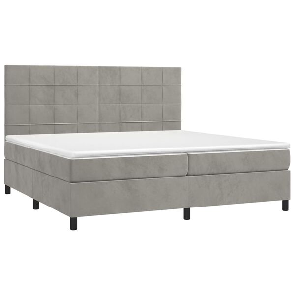 vidaXL &Kappa;&rho;&epsilon;&beta;ά&tau;&iota; Boxspring &mu;&epsilon; &Sigma;&tau;&rho;ώ&mu;&alpha; &Alpha;&nu;&omicron;&iota;&chi;&tau;ό &Gamma;&kappa;&rho;&iota; 200x200 &epsilon;&kappa;. &Beta;&epsilon;&lambda;&omicron;ύ&delta;&iota;&nu;&omicron;