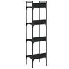 vidaXL Βιβλιοθήκη 4 Επιπέδων Μαύρη 35 x 30 x 138,5 εκ. Επεξεργ. Ξύλο