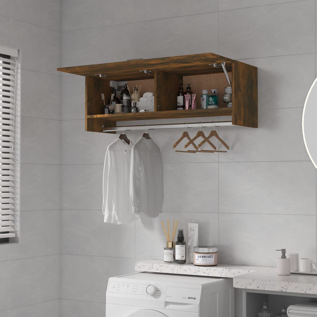 vidaXL Ντουλάπα Καπνιστή Δρυς 100x32,5x35 εκ. από Επεξεργασμένο Ξύλο