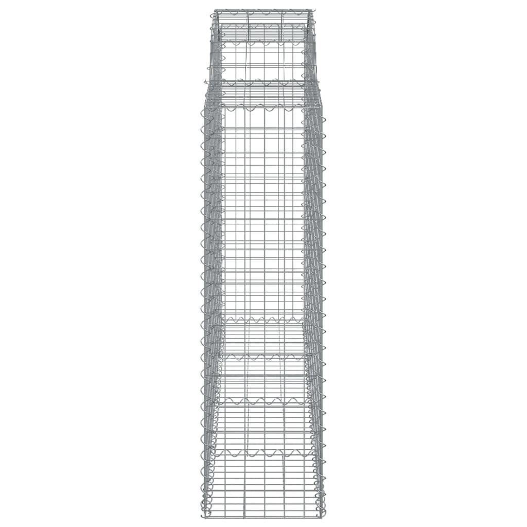 vidaXL Συρματοκιβώτια Τοξωτά 15 τεμ. 200x50x140/160 εκ. Γαλβαν. Ατσάλι