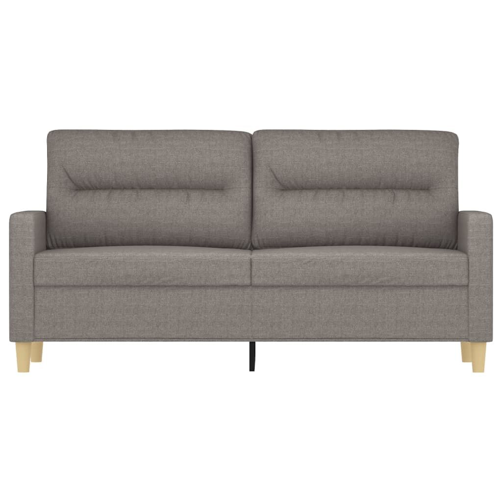 vidaXL Καναπές Διθέσιος Taupe 140 εκ. Υφασμάτινος