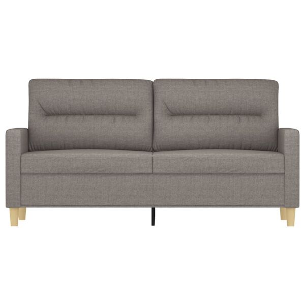 vidaXL Καναπές Διθέσιος Taupe 140 εκ. Υφασμάτινος