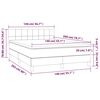 vidaXL Κρεβάτι Boxspring με Στρώμα & LED Μαύρο 140x200 εκ. Βελούδινο