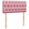 vidaXL Κρεβάτι Boxspring με Στρώμα Ροζ 90x190 εκ. Βελούδινο