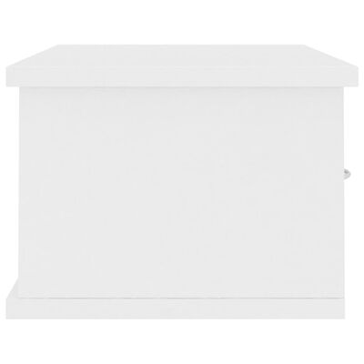 vidaXL Ράφι Τοίχου με Συρτάρια Λευκό 60 x 26 x 18,5 εκ. Μοριοσανίδα