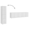 vidaXL Έπιπλο Τηλεόρασης 5 Τεμαχίων Λευκό από Μοριοσανίδα