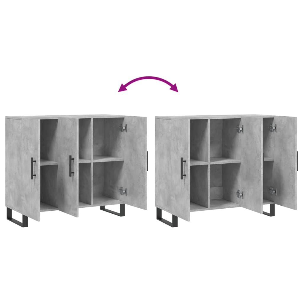 vidaXL Ντουλάπι Γκρι Σκυροδέματος 90x34x80 εκ. Επεξεργασμένο Ξύλο