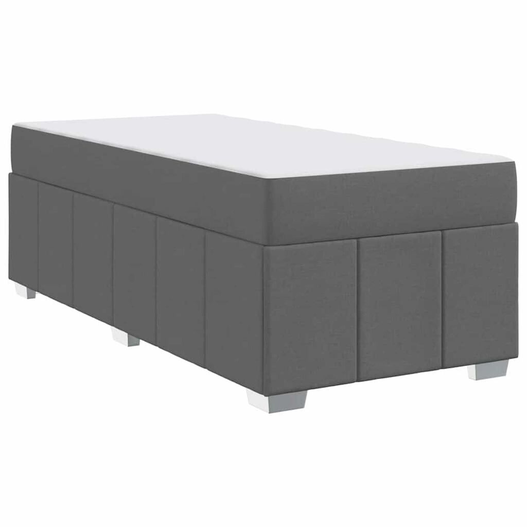 vidaXL Σκελετός Κρεβατιού Σκούρο γκρι 90 x 200 cm ύφασμα