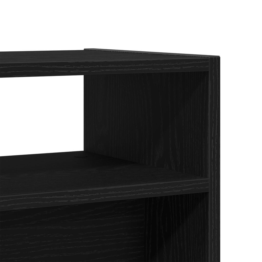 vidaXL Μαύρο Δρυς Τραπέζι Κονσόλας - 78x30x80 εκ. - Φτιαγμένο από Επεξεργασμένο Ξύλο
