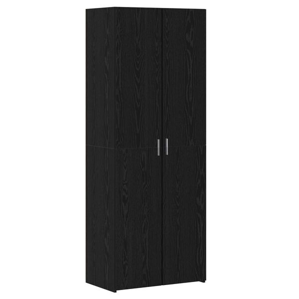 vidaXL Highboard Μαύρη δρυς 70 x 42.5 x 185 εκ Επεξεργασμένο ξύλο