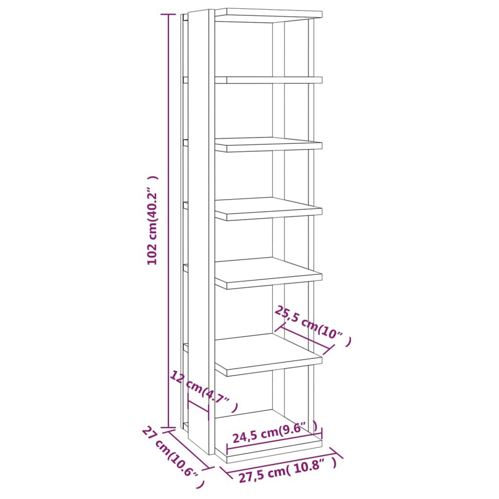 vidaXL Παπουτσοθήκες 2 τεμ. Καφέ Δρυς 27,5x27x102 εκ. Επεξ. Ξύλο