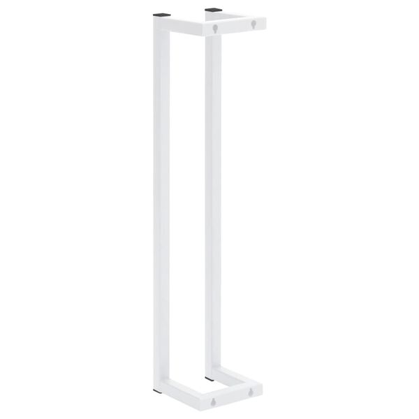 vidaXL Βάση για Πετσέτες Επιτοίχια Λευκή 12,5 x 12,5 x 60 εκ. Ατσάλινη