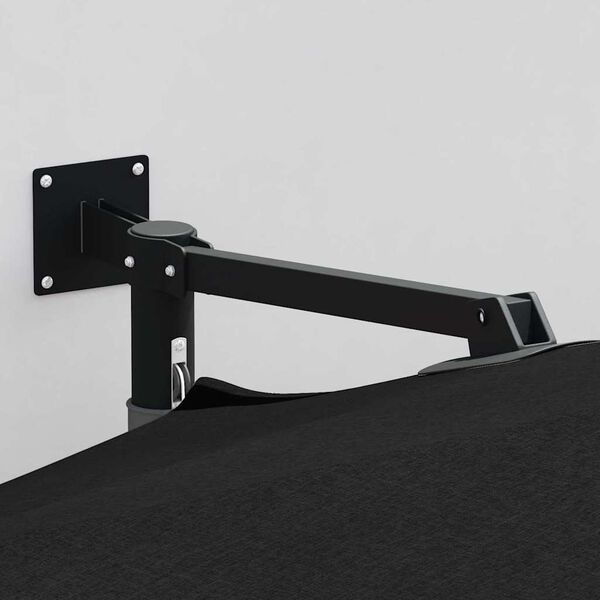 vidaXL Ομπρέλα Κήπου Μαύρο και Μαύρο 248 x 248 x 148 εκ