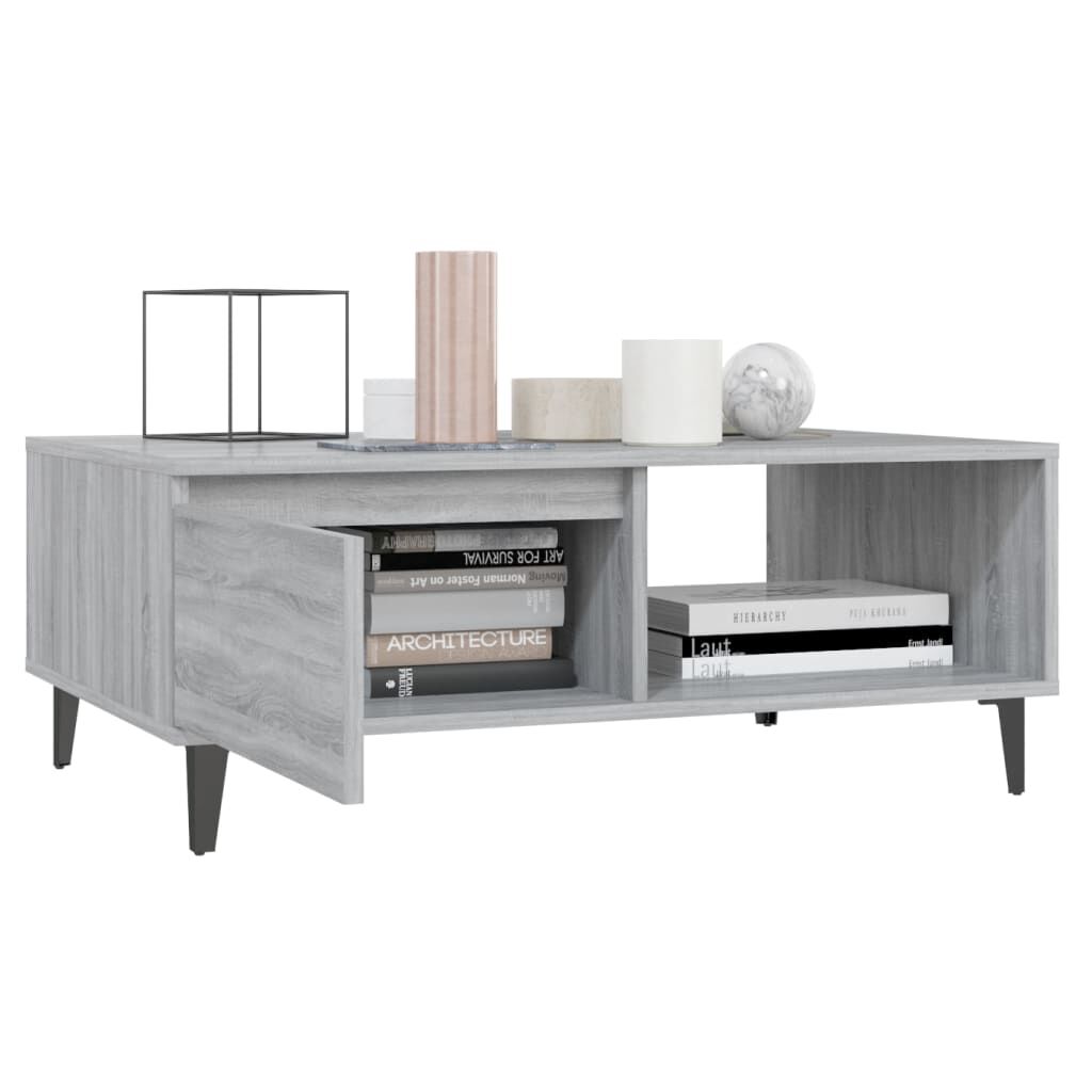 vidaXL Τραπεζάκι Σαλονιού Γκρι Sonoma 90x60x35 εκ. Επεξεργασμένο Ξύλο