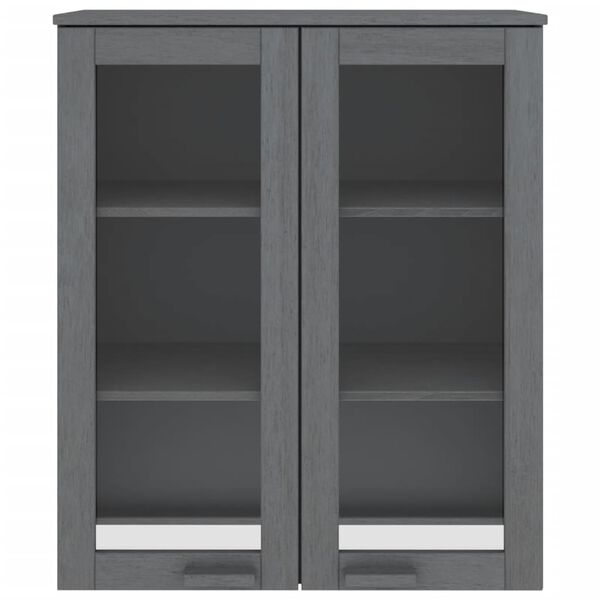 vidaXL Πάνω Μέρος Ντουλαπιού HAMAR Γκρι 85x35x100 εκ. Μασίφ Πεύκο