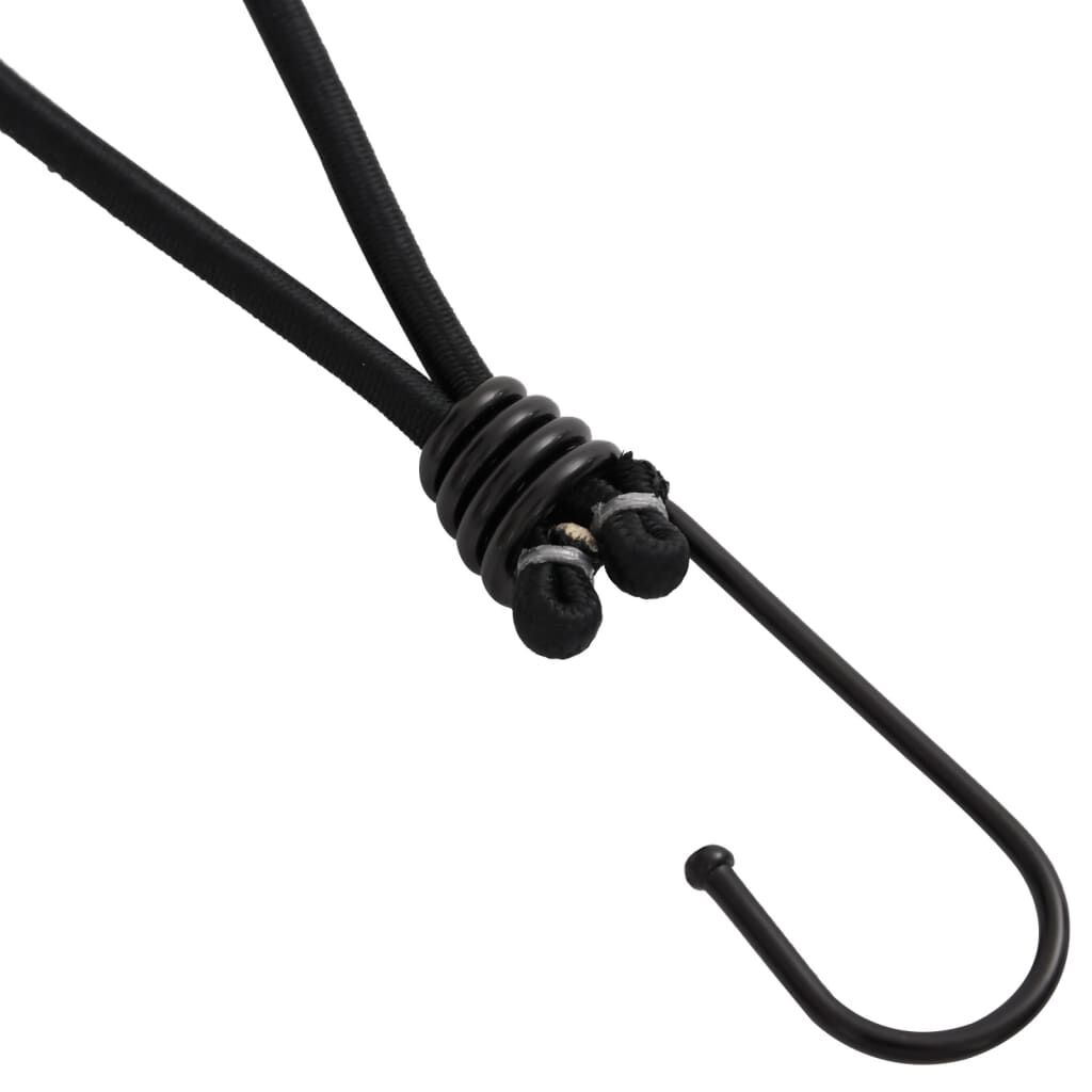 vidaXL Κορδόνια Ελαστικά Bungee με Γάντζο 50 τεμ. 17 εκ.