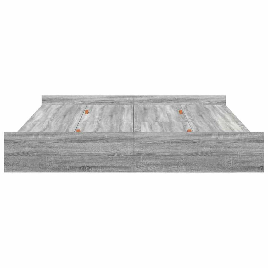 vidaXL Κρεβάτι με αποθηκευτικό χώρο Γκρι sonoma 200 x 200 cm
