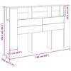vidaXL Κρεβάτι με Κεφαλάρι Μαύρη δρυς 160 x 19 x 104.5 εκ.