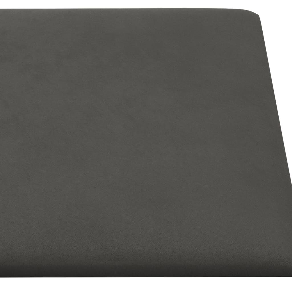 vidaXL Πάνελ Τοίχου 12 τεμ. Σκούρο γκρι 30x15 εκ. 0,54 μ² Βελούδινα
