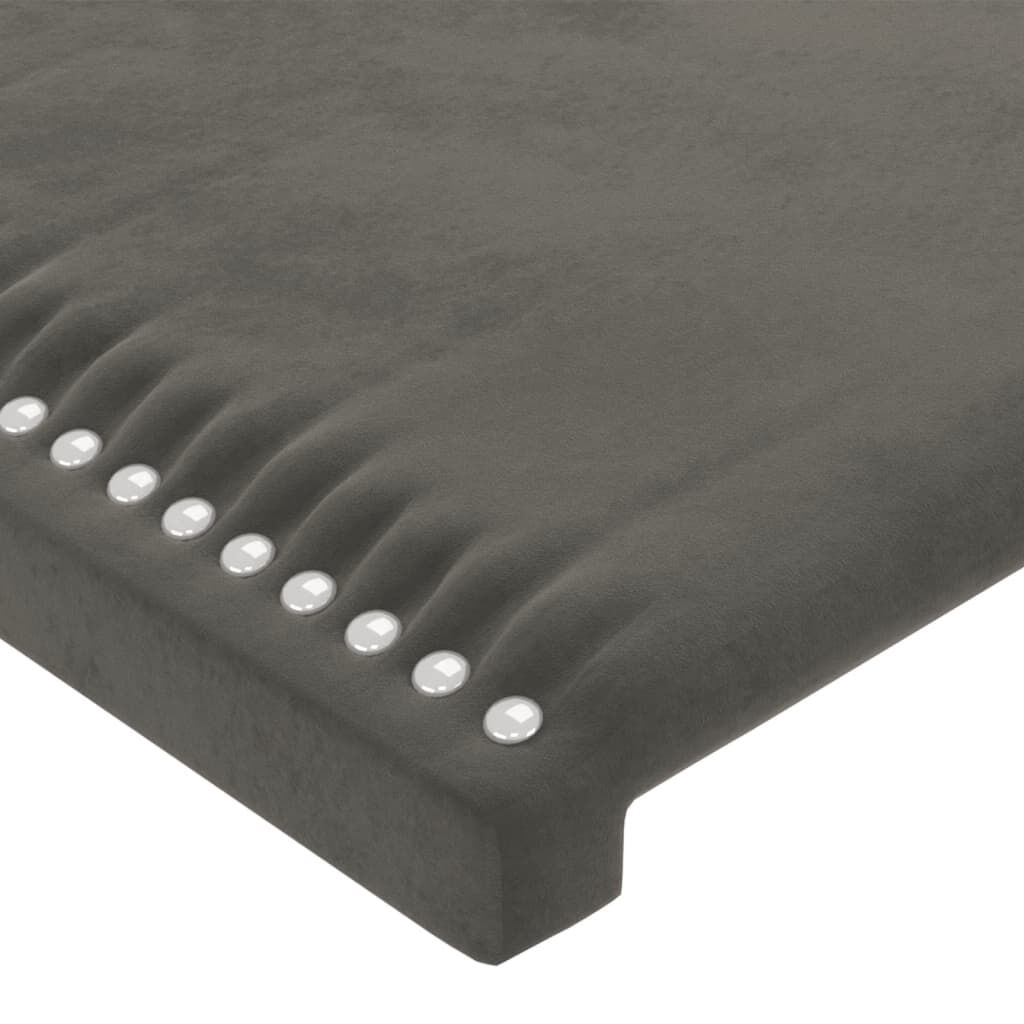 vidaXL Κεφαλάρι με Πτερύγια Σκούρο Γκρι 163x16x78/88 εκ. Βελούδινο
