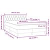 vidaXL &Kappa;&rho;&epsilon;&beta;ά&tau;&iota; Boxspring &mu;&epsilon; &Sigma;&tau;&rho;ώ&mu;&alpha; & LED &Sigma;&kappa;&omicron;ύ&rho;&omicron; &Pi;&rho;ά&sigma;&iota;&nu;&omicron; 160x210&epsilon;&kappa;. &Beta;&epsilon;&lambda;&omicron;ύ&delta;&iota;&nu;&omicron;