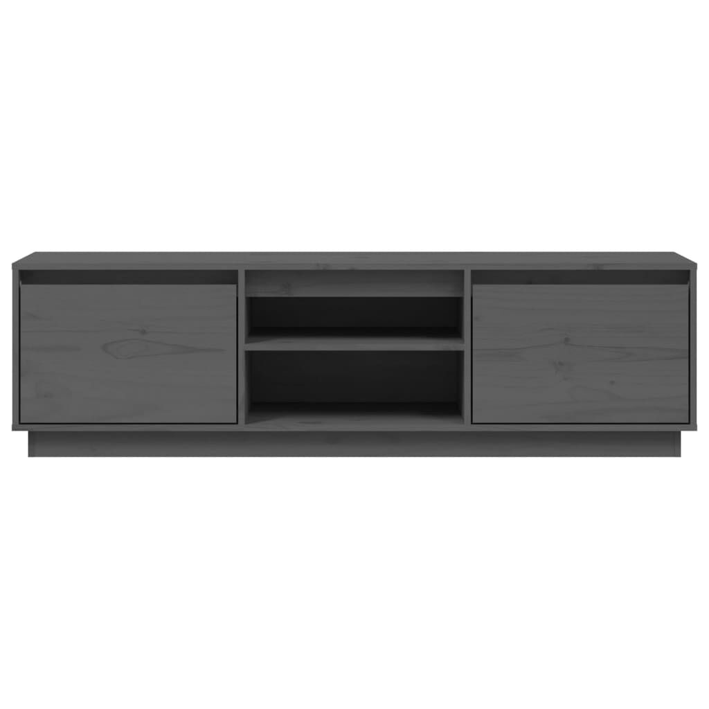 vidaXL Έπιπλο Τηλεόρασης Γκρι 140 x 35 x 40 εκ. από Μασίφ Ξύλο Πεύκου
