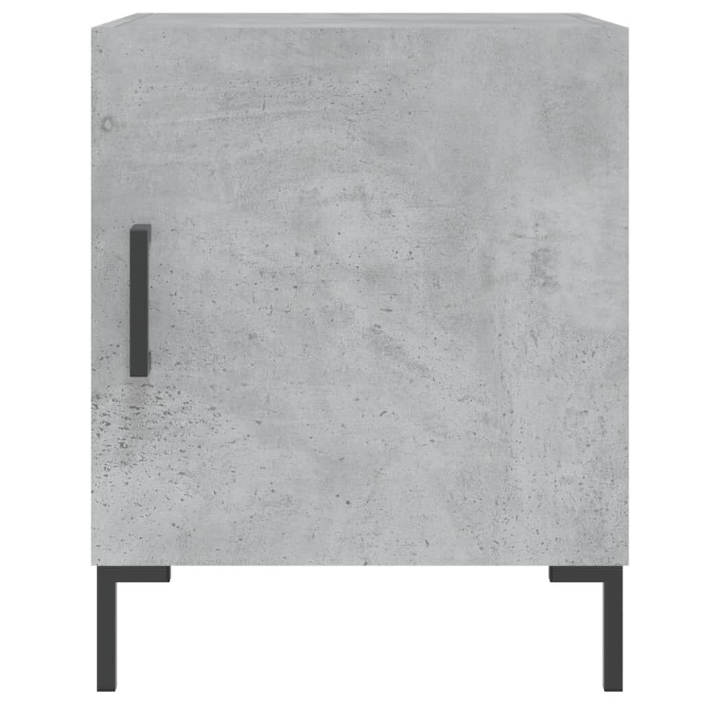 vidaXL Κομοδίνο Γκρι Σκυροδ. 40 x 40 x 50 εκ. από Επεξεργασμένο Ξύλο