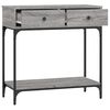 vidaXL Τραπέζι Κονσόλα Γκρι Sonoma 75x34,5x75 εκ. Επεξεργασμένο Ξύλο