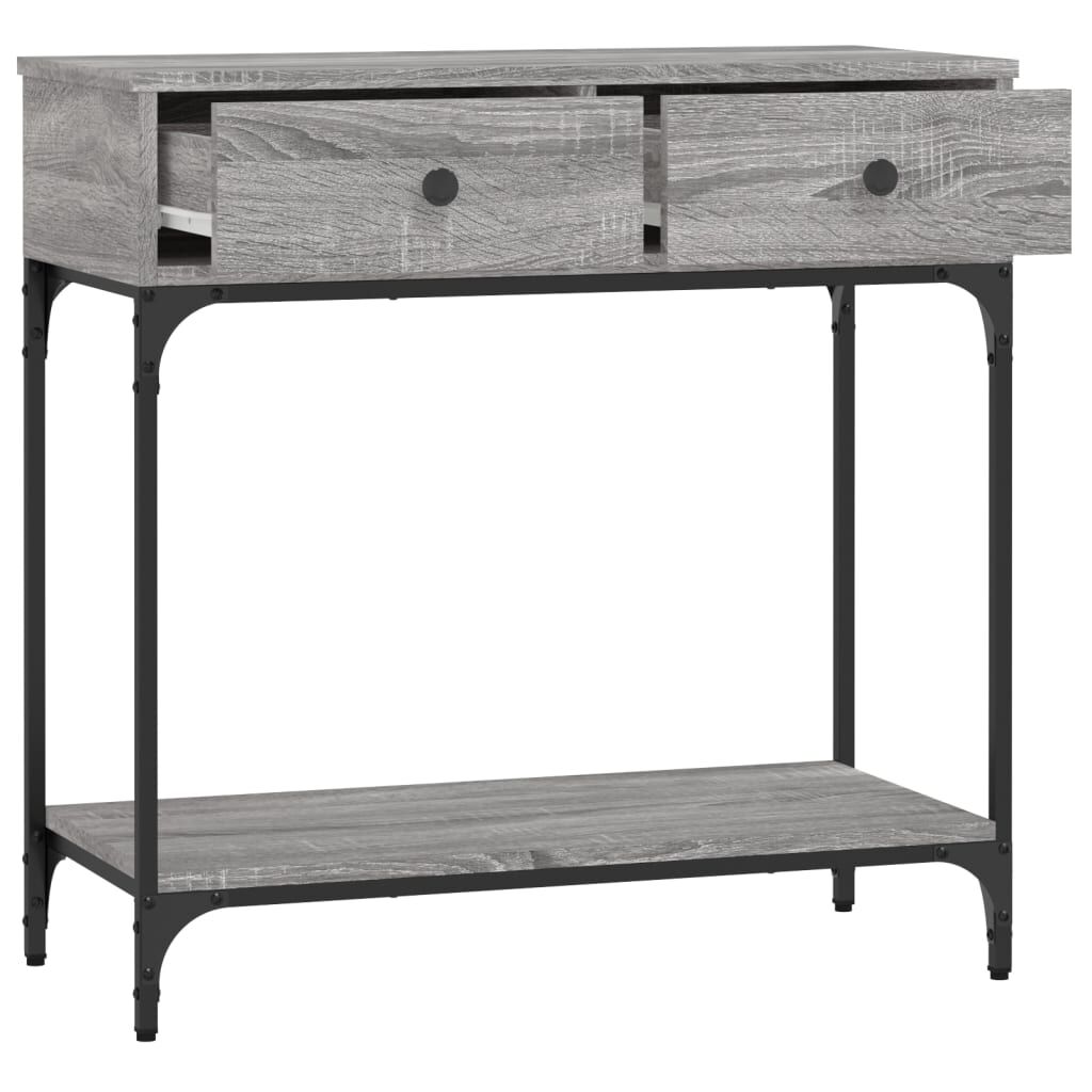 vidaXL Τραπέζι Κονσόλα Γκρι Sonoma 75x34,5x75 εκ. Επεξεργασμένο Ξύλο