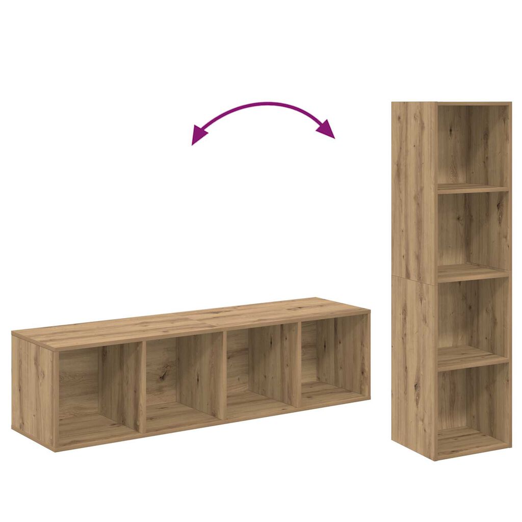 vidaXL Σετ επίπλου τηλεόρασης 2 pcs artisan δρυς 37 x 37 x 142.5 εκ
