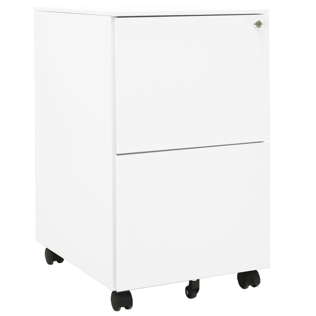 vidaXL Αρχειοθήκη Φορητή Λευκή 39 x 45 x 67 εκ. Ατσάλινη
