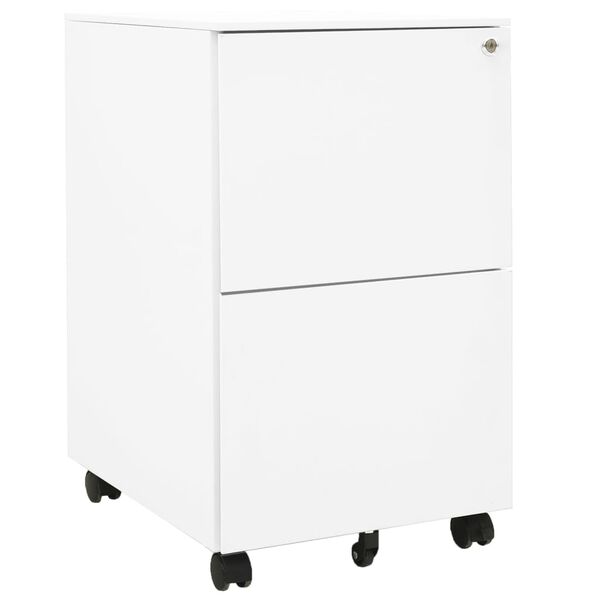 vidaXL Αρχειοθήκη Φορητή Λευκή 39 x 45 x 67 εκ. Ατσάλινη
