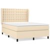 vidaXL &Kappa;&rho;&epsilon;&beta;ά&tau;&iota; Boxspring &mu;&epsilon; &Sigma;&tau;&rho;ώ&mu;&alpha; &Kappa;&rho;&epsilon;&mu; 140x190 &epsilon;&kappa;. &Upsilon;&phi;&alpha;&sigma;&mu;ά&tau;&iota;&nu;&omicron;