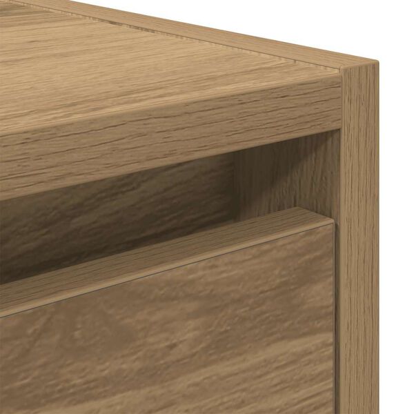 vidaXL Κομοδίνο Επιτοίχιο Αρτισιανή Δρυς 38x34x40 εκ.
