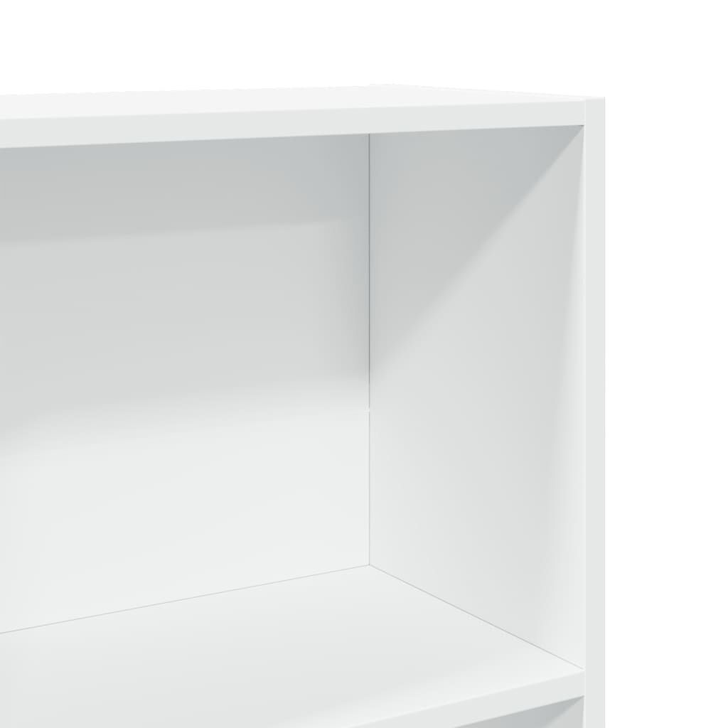 vidaXL Βιβλιοθήκη Λευκή 60x24x143 εκ. από Επεξεργασμένο Ξύλο