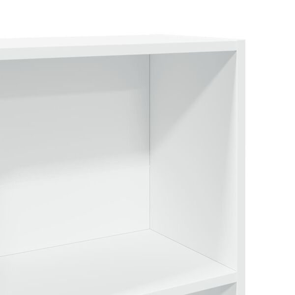 vidaXL Βιβλιοθήκη Λευκή 60x24x143 εκ. από Επεξεργασμένο Ξύλο