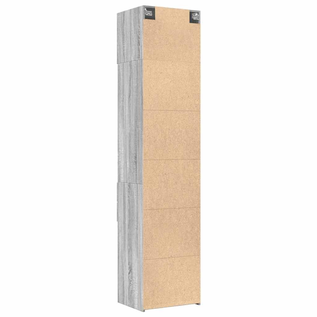 vidaXL Ντουλάπι Αποθήκευσης Στενό Δρυς 50x42,5x225 εκ. Επεξεργ. Ξύλο
