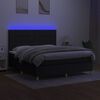vidaXL &Kappa;&rho;&epsilon;&beta;ά&tau;&iota; Boxspring &mu;&epsilon; &Sigma;&tau;&rho;ώ&mu;&alpha; & LED &Mu;&alpha;ύ&rho;&omicron; 160x200 &epsilon;&kappa;. &Upsilon;&phi;&alpha;&sigma;&mu;ά&tau;&iota;&nu;&omicron;
