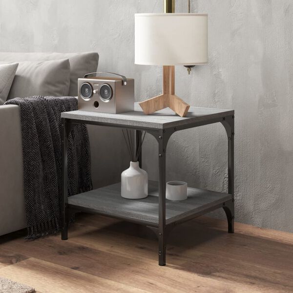 vidaXL Τραπεζάκι Σαλονιού Γκρι Sonoma 50x50x40 εκ. Επεξεργασμένο Ξύλο