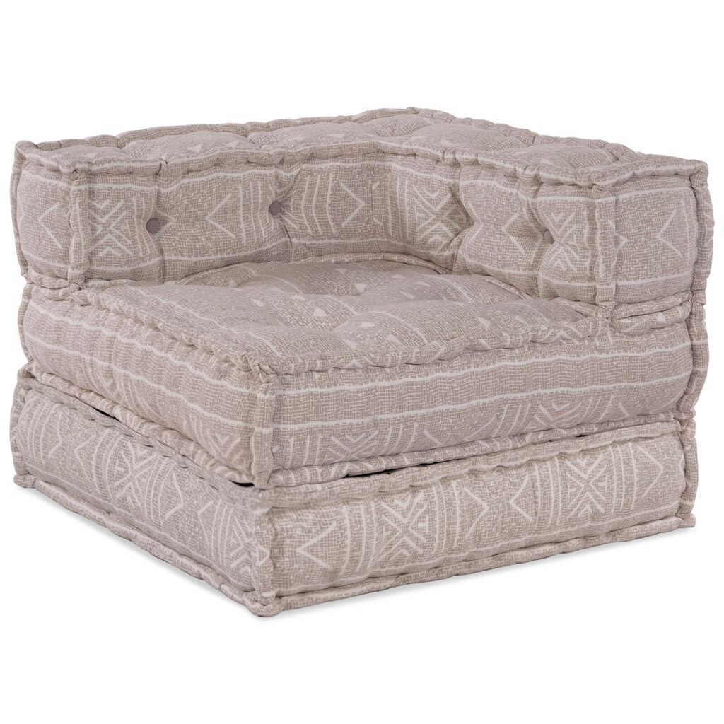 vidaXL Καναπές Pouffe 3-θέσιος Modular Αναστρέψιμος Λεοπάρ Κλωστοϋφαντουργίας