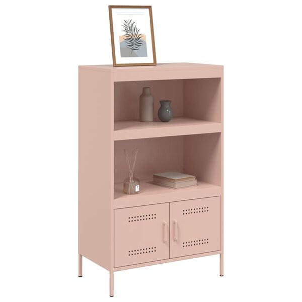 vidaXL Ραφιέρα Ροζ 68x39x113 εκ. από Ατσάλι
