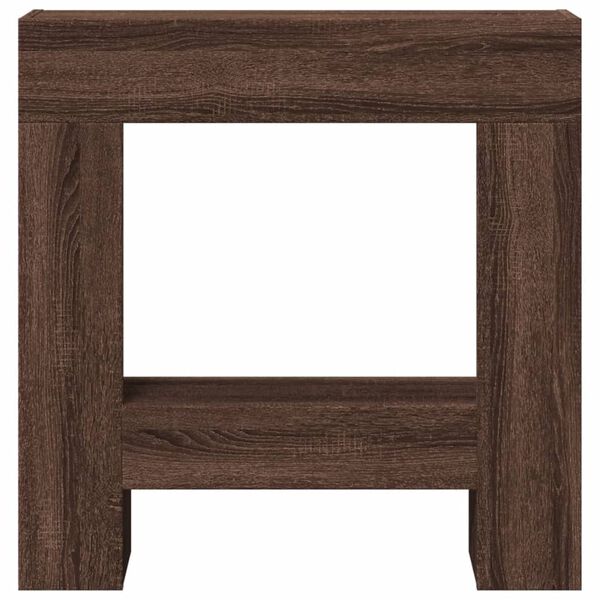vidaXL Πλαίσιο Τζακιού Καφέ Δρυς 81x18x82 εκ. από Επεξ. Ξύλο