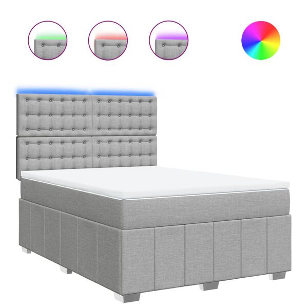vidaXL &Kappa;&rho;&epsilon;&beta;ά&tau;&iota; Boxspring &mu;&epsilon; &Sigma;&tau;&rho;ώ&mu;&alpha; &Alpha;&nu;&omicron;&iota;&chi;&tau;ό &Gamma;&kappa;&rho;&iota; 140x200 &epsilon;&kappa;. &Upsilon;&phi;&alpha;&sigma;&mu;ά&tau;&iota;&nu;&omicron;
