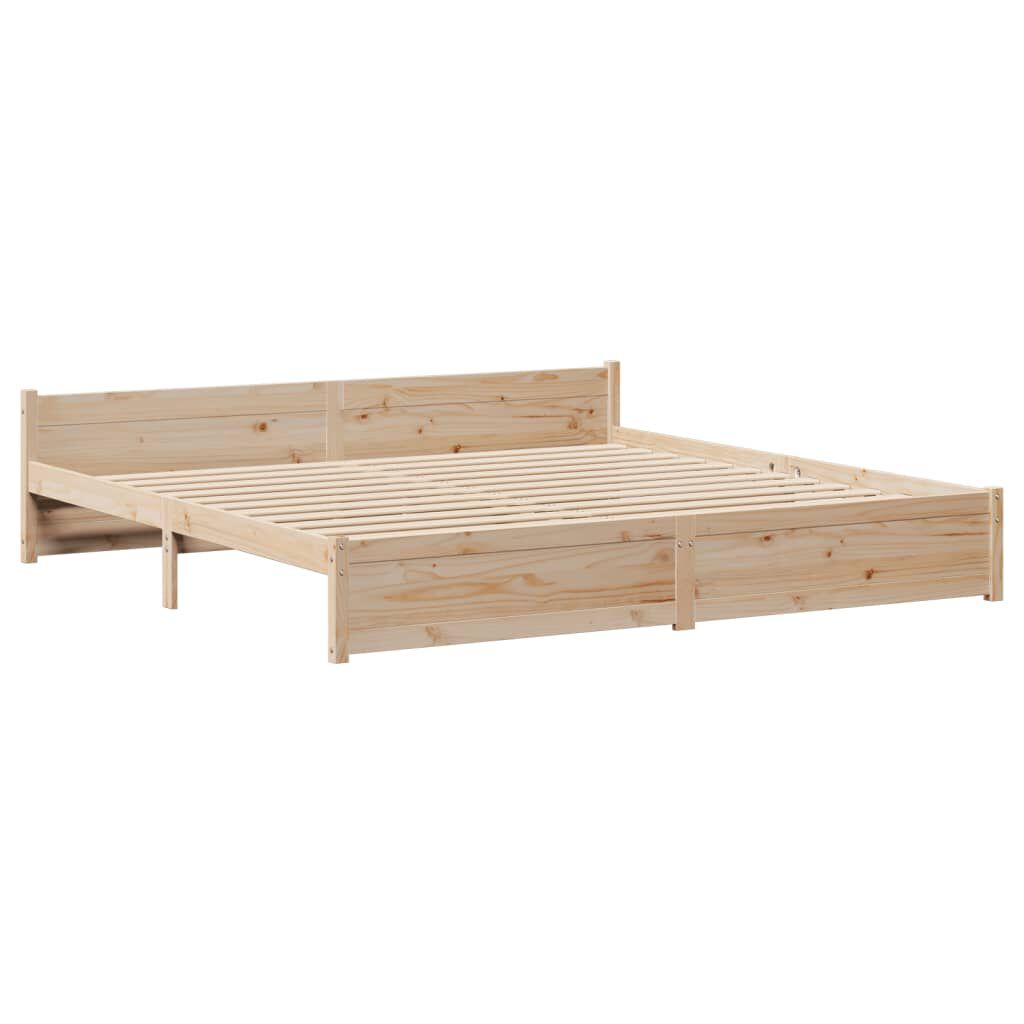 vidaXL Πλαίσιο Κρεβατιού με Κεφαλάρι 180x200 εκ. από Μασίφ Ξύλο Πεύκου
