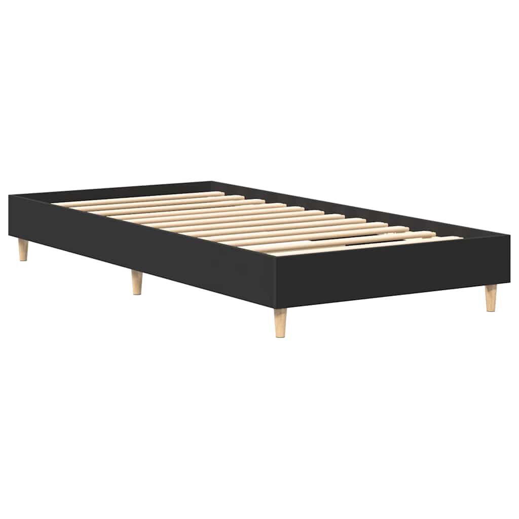 vidaXL Πλαίσιο κρεβατιού χωρίς στρώμα Μαύρο 100x200 cm
