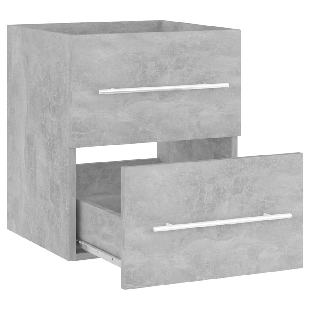 vidaXL Ντουλάπι Νιπτήρα Γκρι Σκυροδ. 41 x 38,5 x 48 εκ από Επεξ. Ξύλο