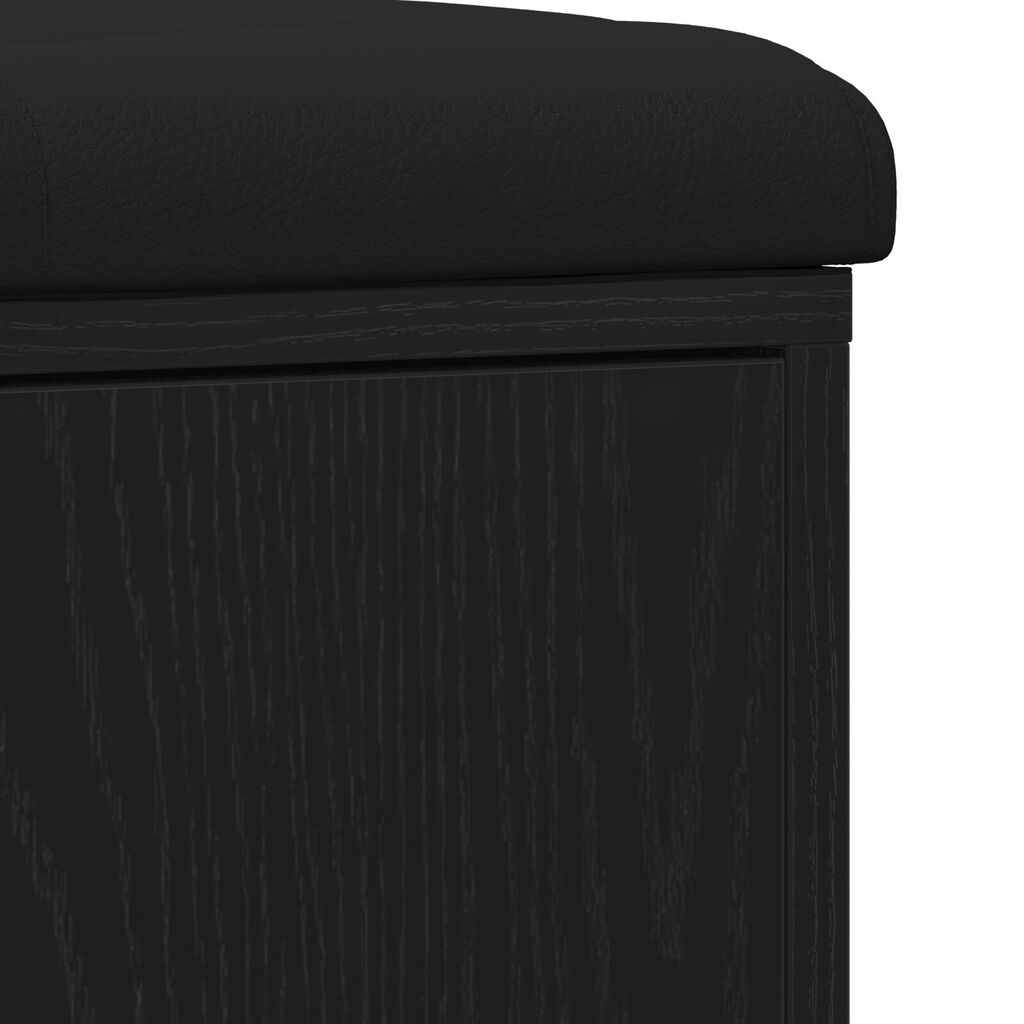 vidaXL Παγκάκι Αποθήκευσης Μαύρο Δρυς 100x30x48 εκ. Κατασκευασμένο ξύλο